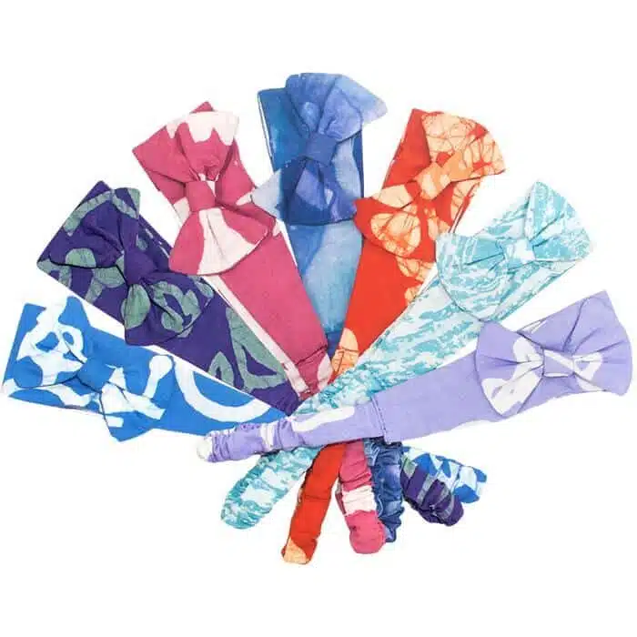 Girls Headband with Bow: Batik - Assorted