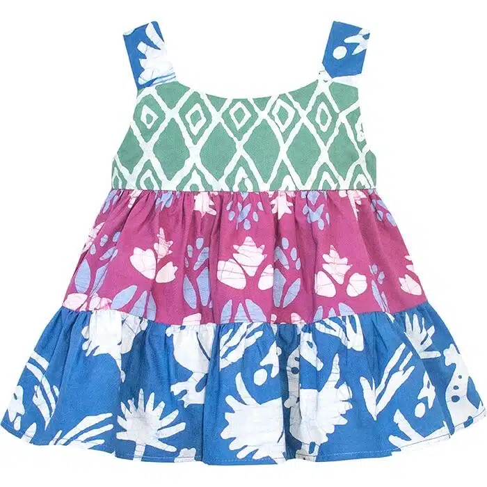 Carousel Dress: Sankofa - Stone Blue-Organic