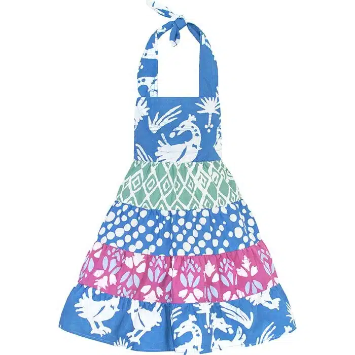 Carousel Dress: Sankofa - Stone Blue-Organic