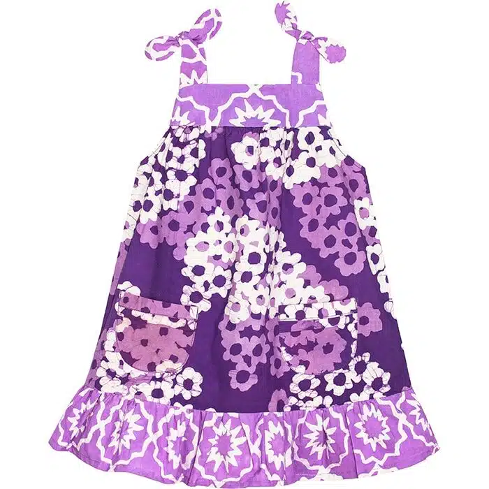 Pocket Dress: Lilacs - Purple-Organic