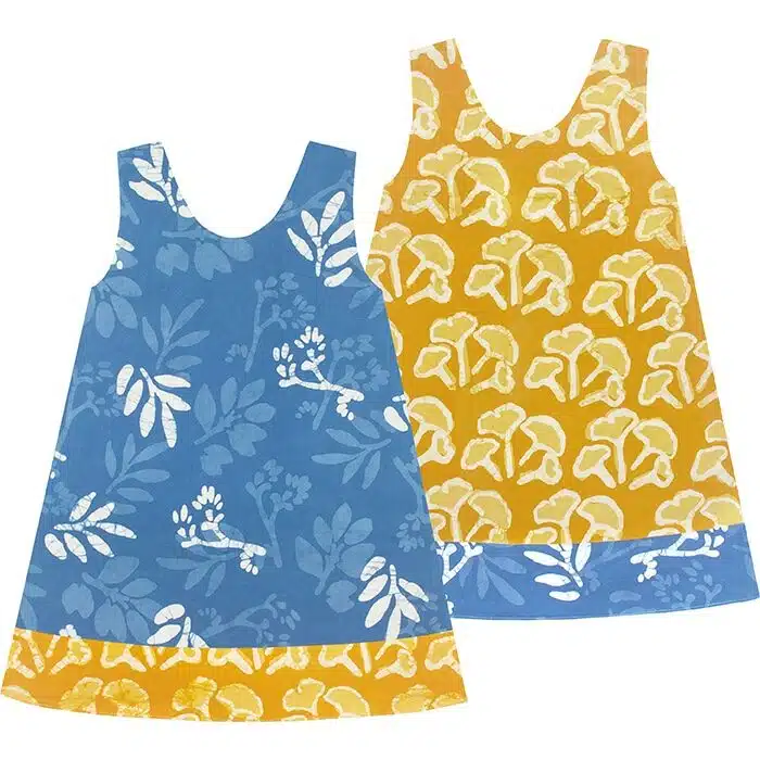 Reversible Dress: Forage - Stone Blue-Organic