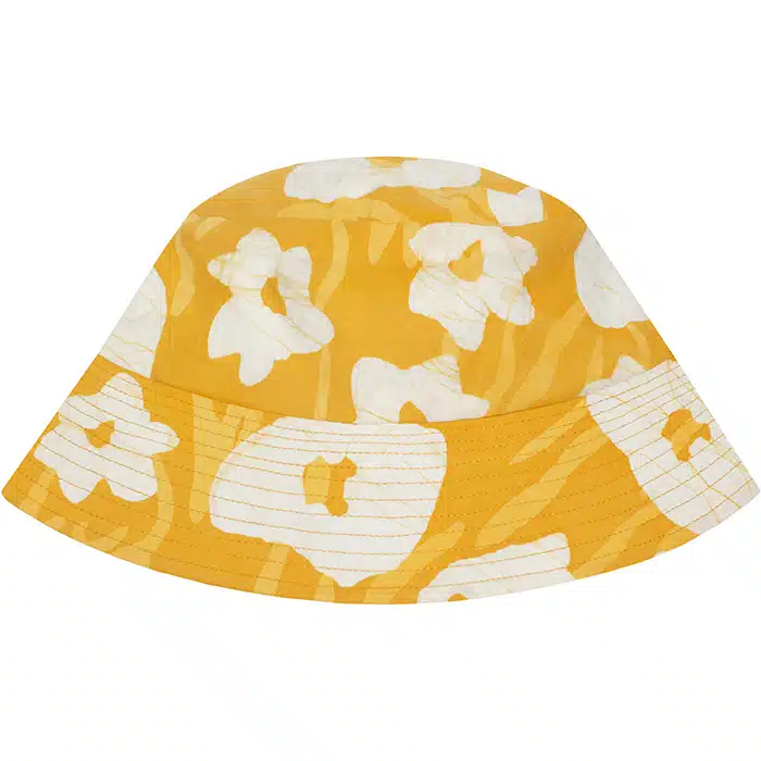 Adult Sun Hat: Painted Floral - Harvest Gold-Organic