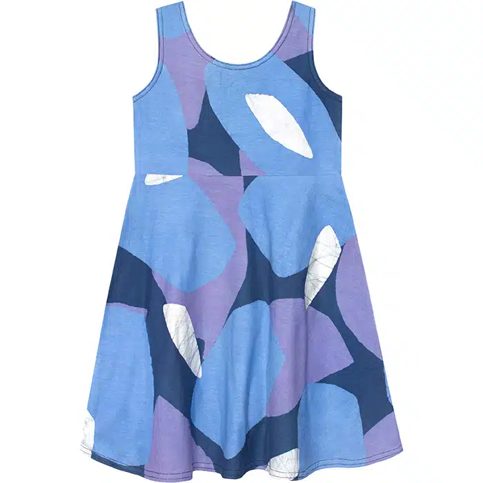 Girl Knit Dress-Fit & Flare: Boulders - Purple-Organic