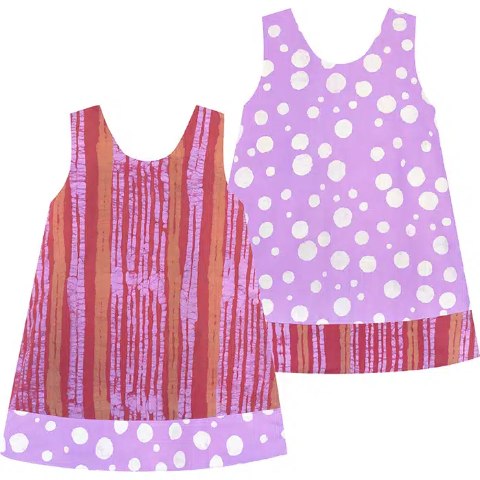 Reversible Dress: Reeds - Melon-Organic